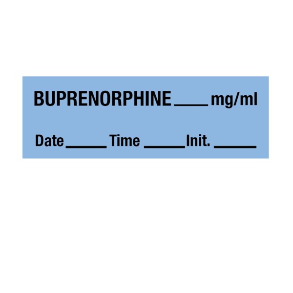 Tape, Buprenorphine 1/2 x 500 Blue w/Black, PK6
